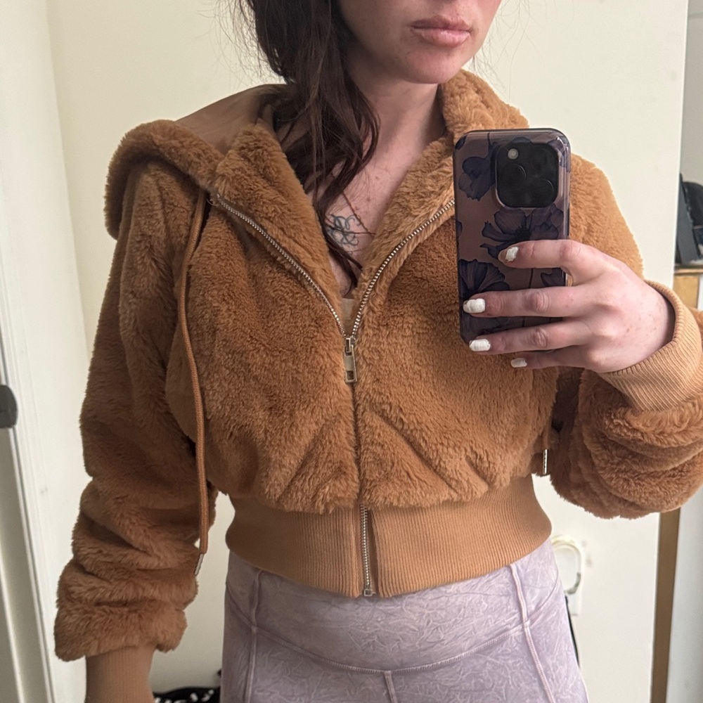 Women's Tan Fleece Jacket